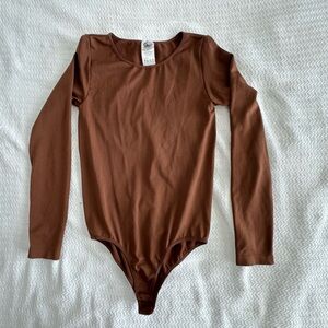 Brown Long Sleeve Bodysuit Onesie